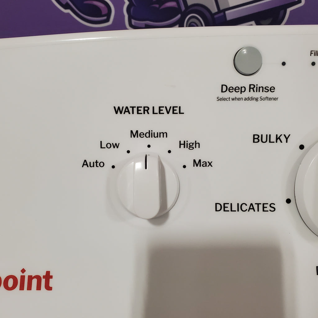 Hotpoint® 4.0 cu. ft. Capacity Washer with Cold Plus and Water Level Control HTW265ASWWW - Scratch & Dent (Minor) and Hotpoint® 6.2 cu. ft. vented Electric Dryer with Auto Dry 16143 - HTX26EASWWW - Scratch & Dent (Minor)