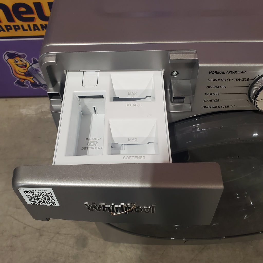 Pictures of Whirlpool 4.5 cu. ft. Smart Front Load ENERGY STAR® Washer with FreshFlow™ Vent System WFW5720RR - Scratch & Dent (Minor) and 7.4 cu. ft. Smart Front Load ENERGY STAR® Electric Dryer with Wrinkle Shield™ Option 16093 0 WED5720RR - Scratch & Dent (Minor) - Neu Appliance Outlet - Discount Appliance Outlet in Austin, Tx