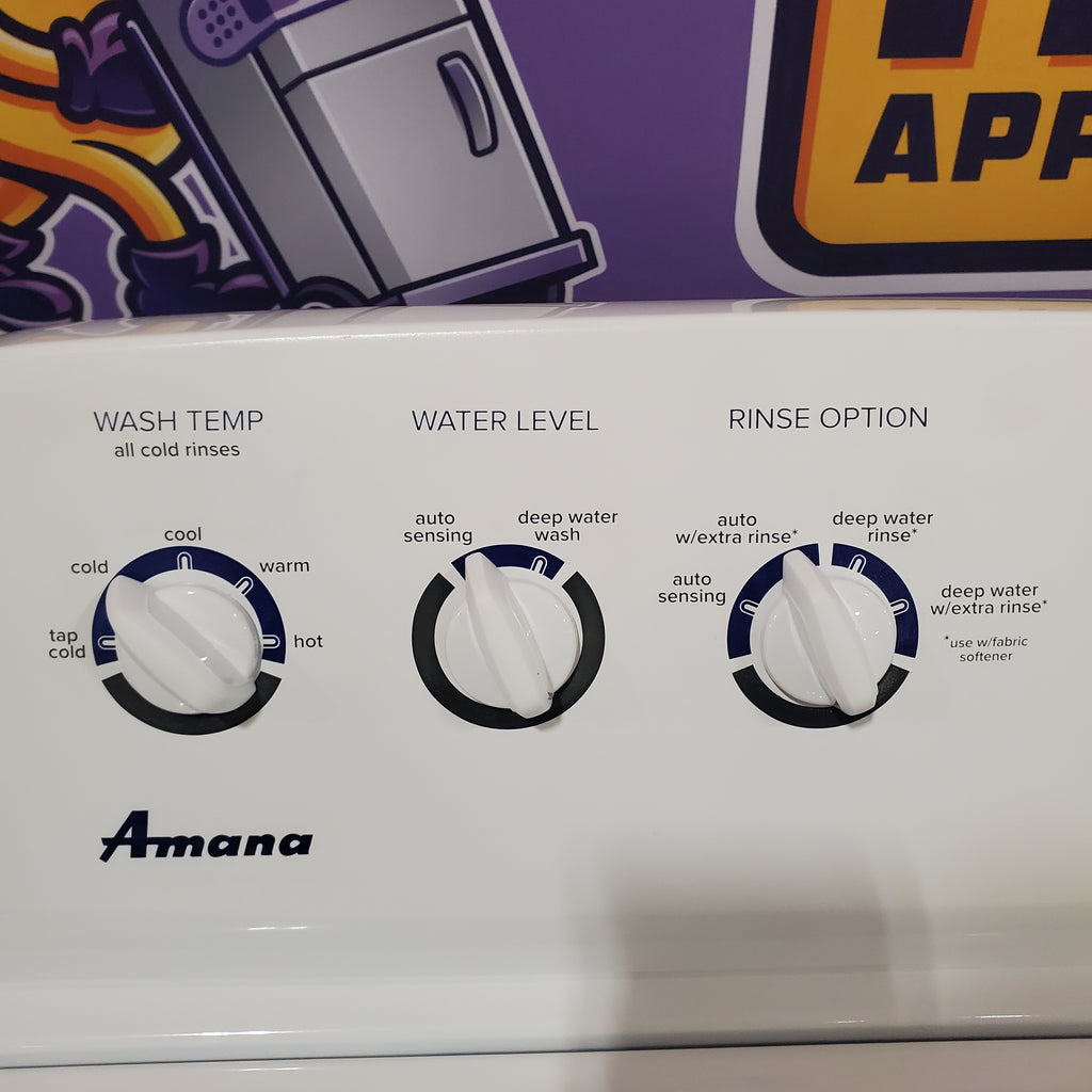 Amana Top Load 3.8 Cu. Ft. Washer with High Efficiency Agitator in White 22SD039 - NTW4519JW - Open Box