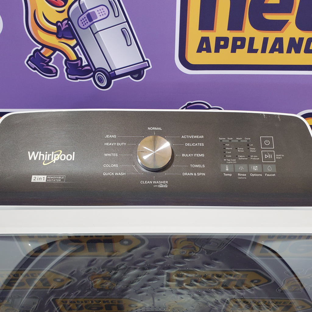 Pictures of Whirlpool White Top Load 4.7 Cu. Ft. Washer with 2-in-1 Removable Agitator WTW5057LW - Scratch & Dent (Minor) - Neu Appliance Outlet - Discount Appliance Outlet in Austin, Tx
