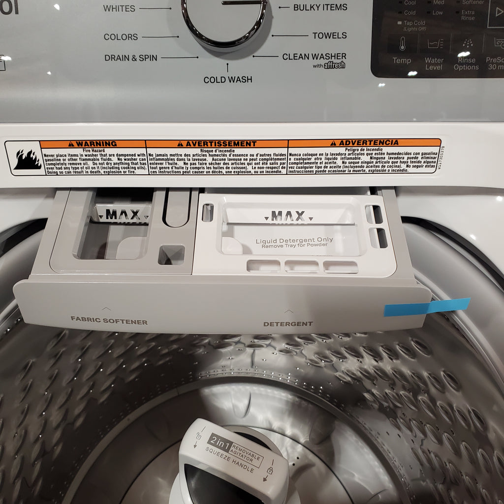 Whirlpool® 4.2–4.3 Cu. Ft. Top Load Washer with 2-in-1 Removable Agitator and Soft Close Glass Lid 22SD044 - WTW4307SW - Open Box