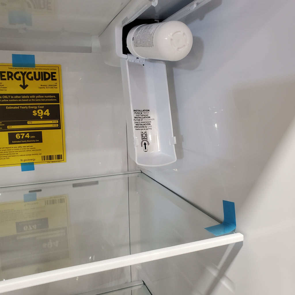 Pictures of LG 23 cu. ft. Side-by-Side Counter-Depth Refrigerator with Smooth Touch Dispenser 21SD010 - LRSXC2306S - Open Box - Neu Appliance Outlet - Discount Appliance Outlet in Austin, Tx