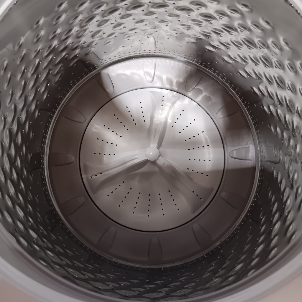 Pictures of Maytag Top Load 4.8 cu ft Washer with Deep Fill and Slow-Close Glass Lid MVW6200KW - Open Box and Maytag 7.0 cu ft Electric Dryer with Moisture Sensing and Quick Dry Cycle 16169 - MED6200KW - Scratch & Dent (Minor) - Neu Appliance Outlet - Discount Appliance Outlet in Austin, Tx