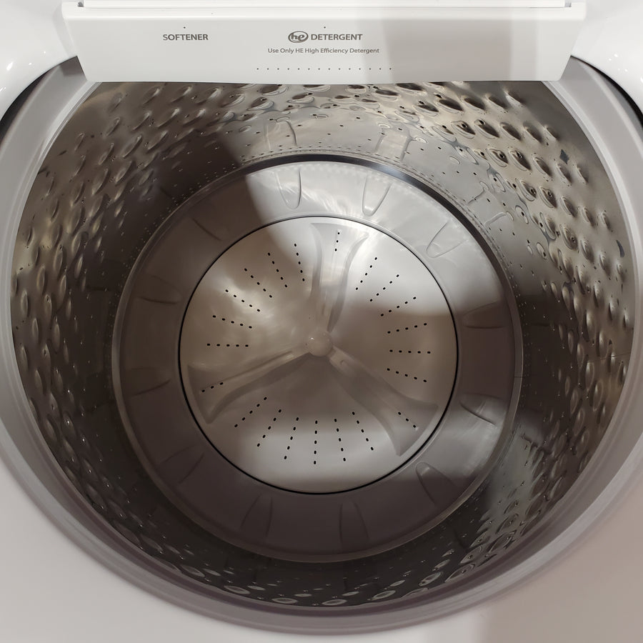 Maytag Top Load 4.8 cu ft Washer with Deep Fill and Slow-Close Glass Lid MVW6200KW - Scratch & Dent (Moderate) and Maytag 7.0 cu ft Electric Dryer with Moisture Sensing and Quick Dry Cycle T8712 - MED6200KW - Scratch & Dent (Moderate)