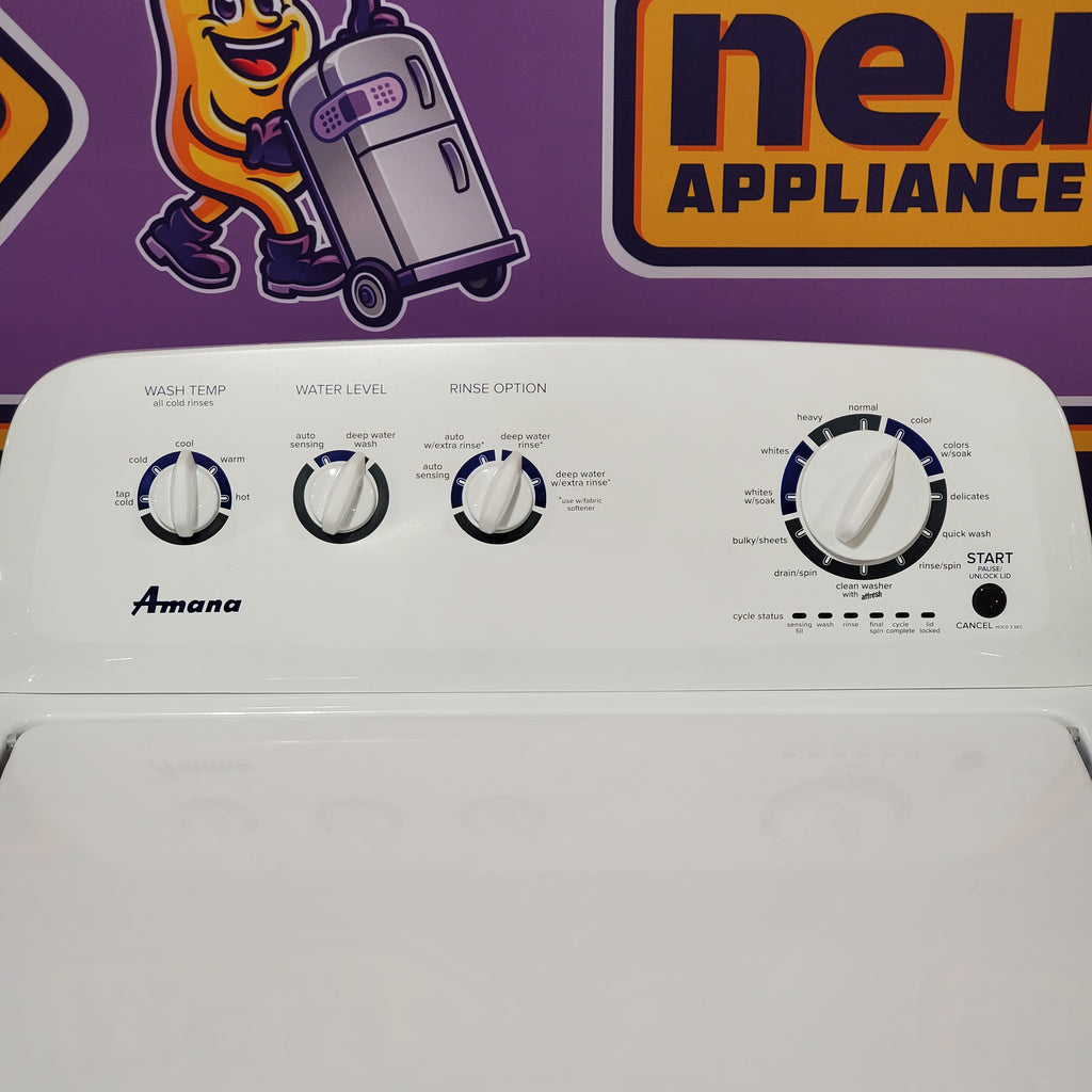 Pictures of Amana Top Load 3.8 Cu. Ft. Washer with High Efficiency Agitator in White 3SD774 - NTW4519JW - Open Box - Neu Appliance Outlet - Discount Appliance Outlet in Austin, Tx