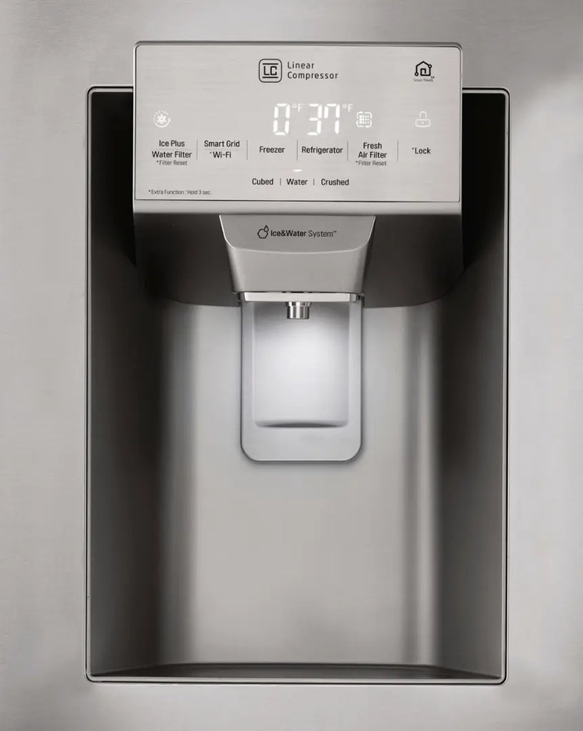 Pictures of LG 28 cu. ft. 4-Door French Door, Standard Depth, Ice & Water, Double Freezer, Stainless Steel 3SD676 - LMXS28626S - Open Box - Neu Appliance Outlet - Discount Appliance Outlet in Austin, Tx