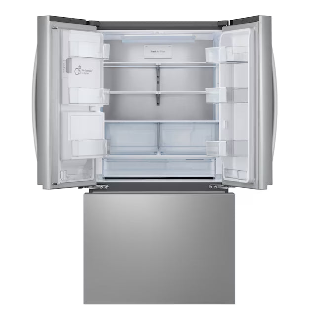 LG 31 cu. ft. Standard Depth MAX 3 Door French Door with Ice & Water Dispenser and Dual Ice Maker LL31H6530S - Scratch & Dent (Major)