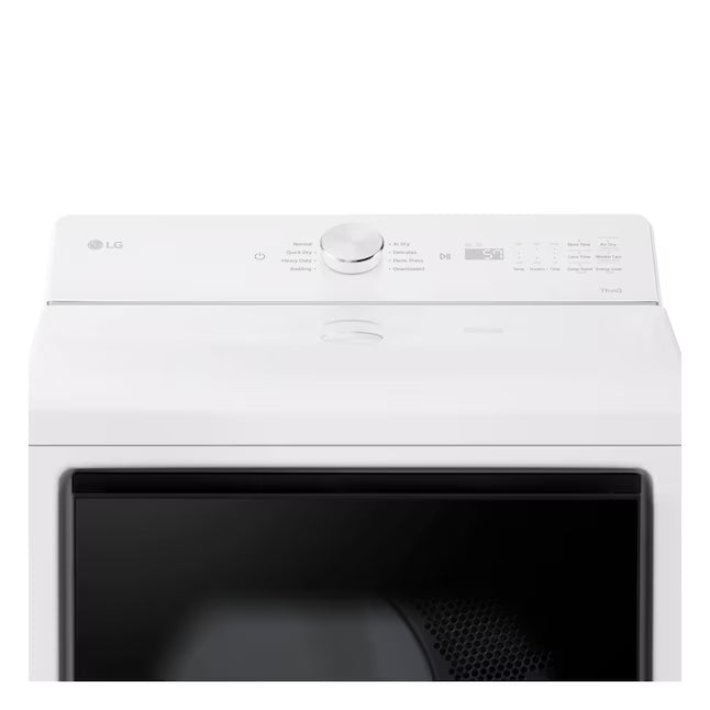 LG 5.0 cu.ft. SMART Top Load Washer in Alpine White with TurboWash WT8200CW - Scratch & Dent (Minor) and LG 7.3 cu. ft. Ultra Large Capacity Rear Control Electric Dryer with AI Sensing and ThinQ® Smart Features DLE8200W - Scratch & Dent (Moderate)