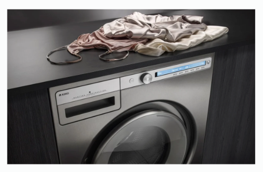 Asko 24 Inch Front Load Washer with 2.8 Cu. Ft. Capacity, Active Drum™ Technology, Quattro Construction™ Technology, 22 Wash Programs, Steam Refresh, Sanitize, Bedding, Allergy Programs, and Super Wash W4114C.T - Scratch & Dent (Minor)