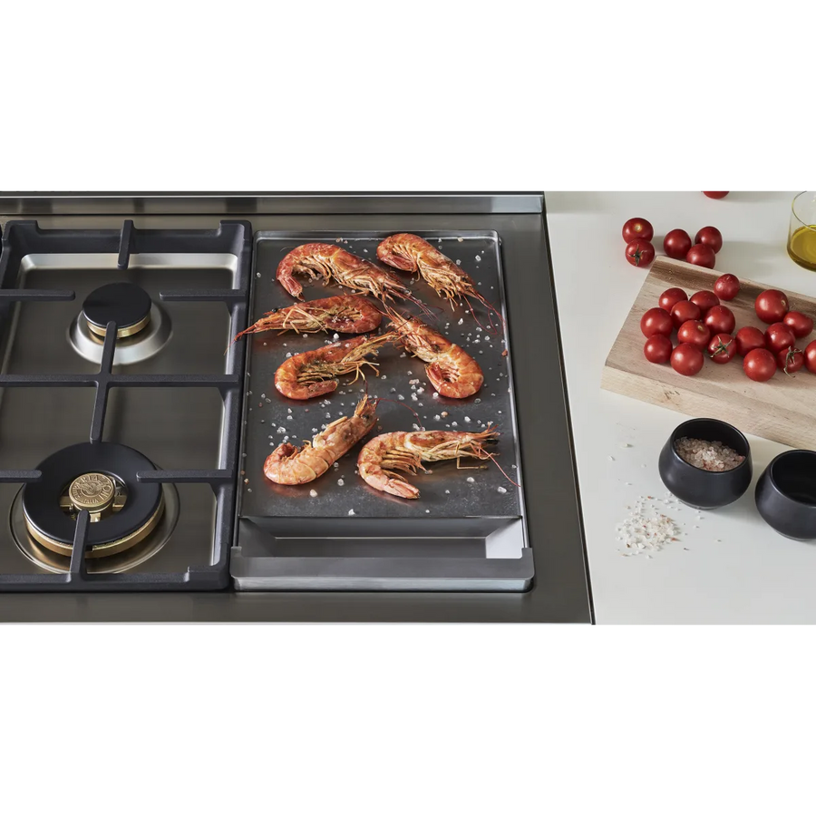 Bertazzoni 48 Inch Freestanding Gas Range with 6 Sealed Burners, Integrated Electric Griddle, 7.1 cu. ft. Total Oven Capacity, and Double Oven MAS486GGASNEV - Open Box