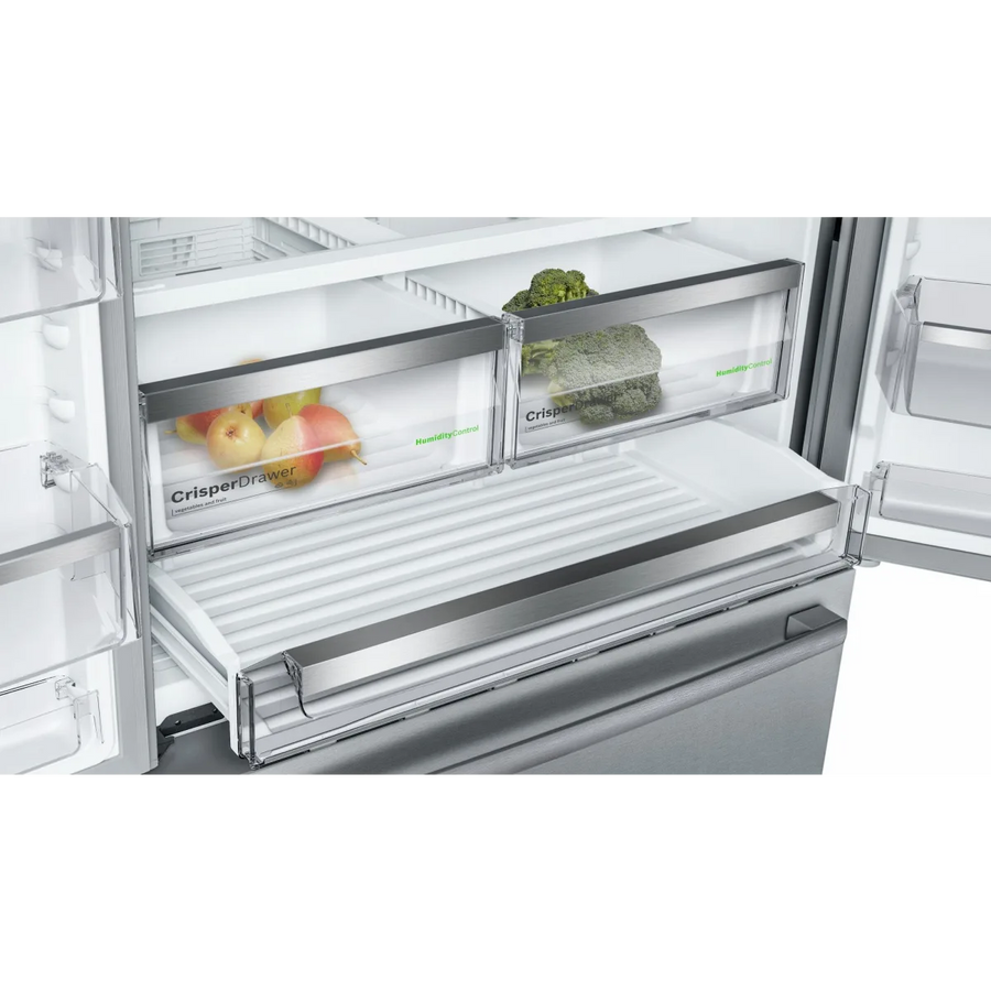 Bosch 800 Series 36 in. 20.7 cu. ft. French Door Refrigerator in Stainless Steel, Counter Depth B21CT80SNS - Certified Refurbished