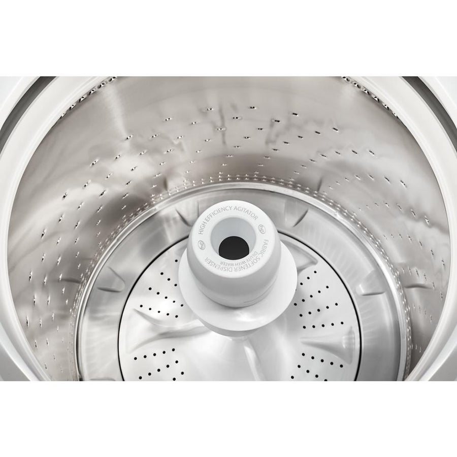 Whirlpool 3.8 cu. ft. Top Load Washer with Stainless Steel Wash Basket and 360 Wash Agitator WTW4816TW - Open Box and Whirlpool White Electric Extra Large 7.0 Cu. Ft. Dryer with Wrinkle Shield WED4815EW - Open Box