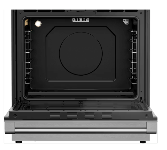Beko Self Cleaning Slide-In Range with Telescopic Roller Racks and Faster Preheat Time SLER30423SS - Scratch & Dent (Moderate)