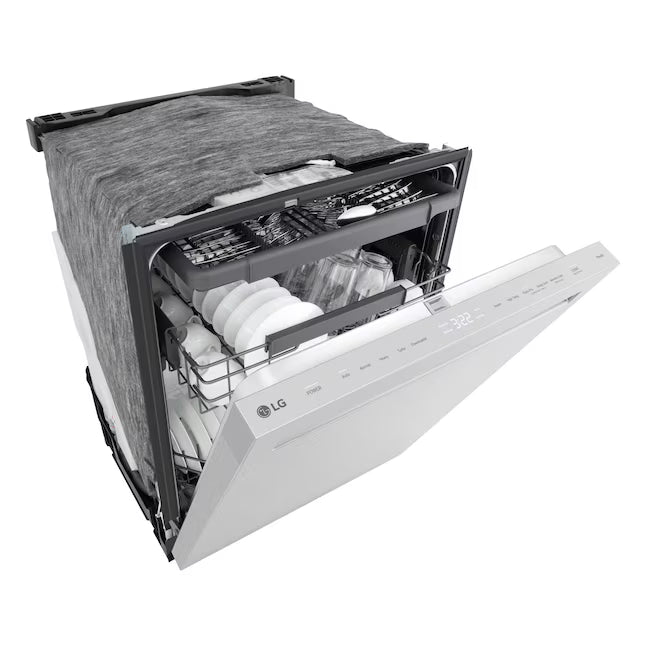 LG FlushFit 24" Top Control Smart Built-In Stainless Steel Tub Dishwasher with 3rd Rack, AutoVent Dry and 46dBA in Stainless Steel LDNPQ445S - Scratch & Dent (Minor)