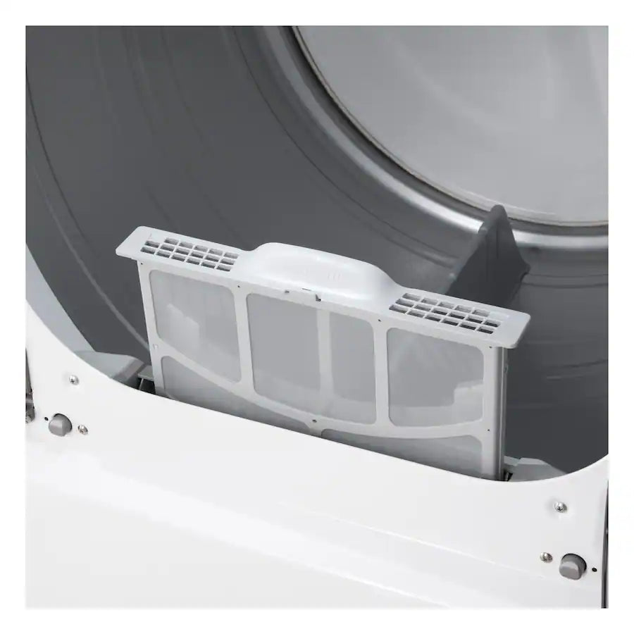 LG 5.5 cu. ft. Mega Capacity Top Load Washer with Impeller in Alpine White WT8400CW - Open Box and LG 7.3 cu. ft. Vented SMART Gas Dryer in White with EasyLoad Door, TurboSteam and Sensor Dry Technology 16269 - DLGX8601WE - Scratch & Dent (Minor)