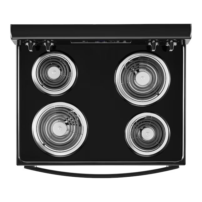 Whirlpool 30" Black 4.8 cu. ft. Electric Coil Top Range with Keep Warm Setting WFC150M0JB - Scratch & Dent (Minor)