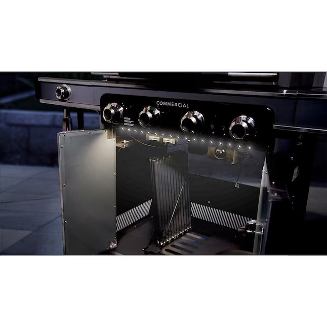 Charbroil Commercial Series Grill and Griddle Combo Grey/Black 4-Burner Infrared Natural Gas/Liquid Propane 463264024 - Open Box