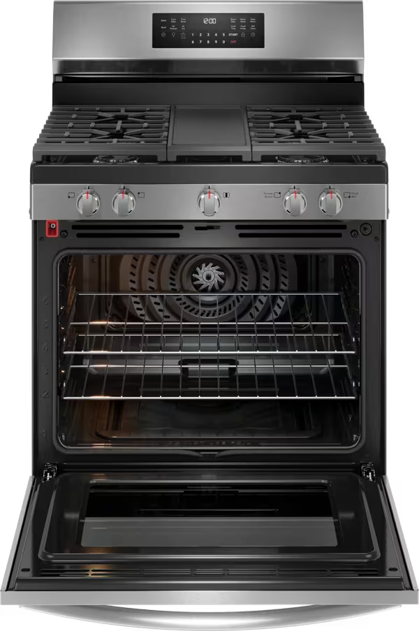 Frigidaire Gallery 6 cu. ft. 5 Burner Slide-In Gas Range with Total Convection and Air Fry, Smudge Proof Stainless Steel 20531SD491 - GCRG3060BF - Scratch & Dent (Minor)