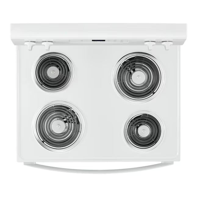 Whirlpool White 4.8 cu. ft. Electric Range with Keep Warm setting and Control Lock Mode WFC150M0JW - Open Box
