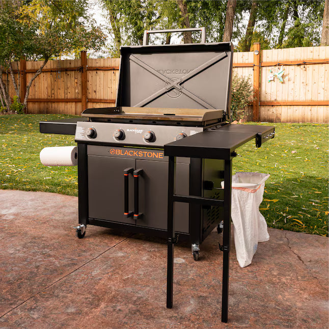 Blackstone 36in Culinary Cabinet Omnivore Griddle with Folding Prep Table 4-Burner Liquid propane Flat Top Grill 7SD341 - 2230 - Open Box
