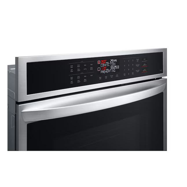 LG 9.4 cu. ft. Smart Double Wall Oven with Fan Convection, Air Fry in PrintProof in Stainless Steel WDEP9423F - Scratch & Dent (Minor)