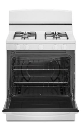 Pictures of Amana Gas 30" Range with Easy Clean Glass Door and Temp Assure Cooking System in White AGR4203MNW - Scratch and Dent (Minor) - Neu Appliance Outlet - Discount Appliance Outlet in Austin, Tx