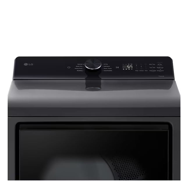 LG 7.3-cu ft Vented Electric Dryer in Platinum Black 22521666 - DLE8200L - Open Box