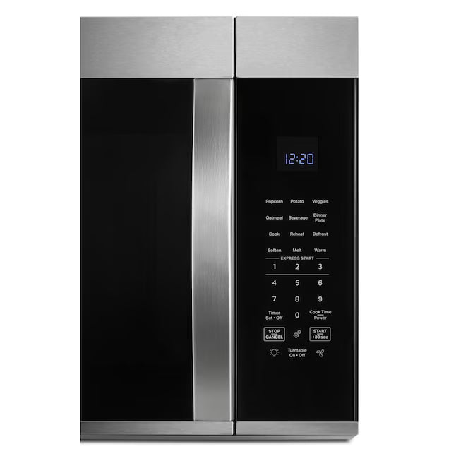 Whirlpool 1.9-cu ft Over-the-Range Microwave with Sensor Cooking in Stainless Steel WMMS3330RZ - Open Box