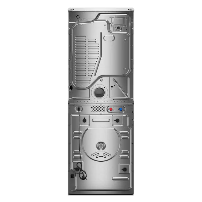 Whirlpool UV Clean 4.5-cu ft Front Load Washer and 7.4-cu ft Plug in Dryer Stacked Laundry Center in White WEF5727TW - Open Box