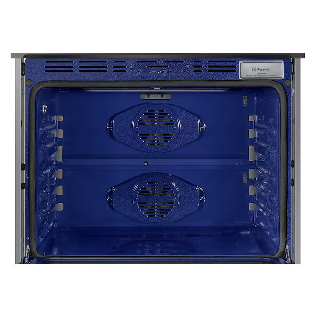 Samsung Steam Cook with Flex Duo 30 inch Double Electric Wall Oven Self-cleaning in Fingerprint Resistant Black Stainless Steel NV51K7770DG - Scratch & Dent (Minor)