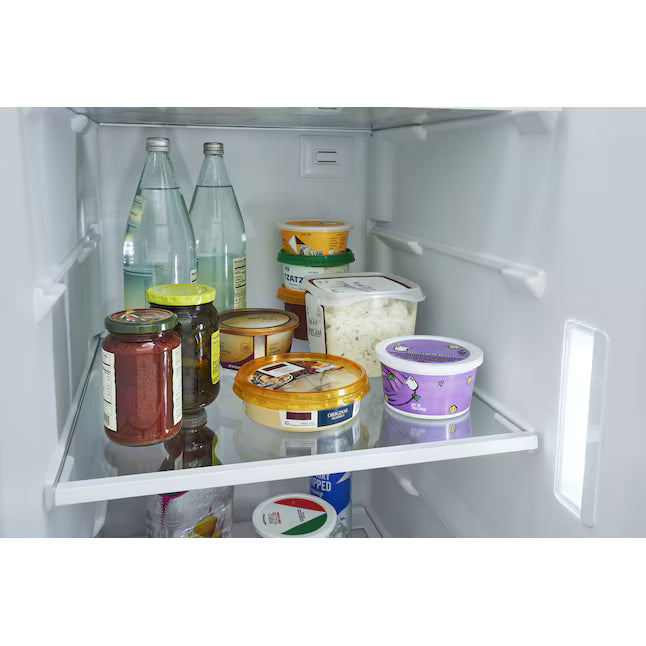 Frigidaire 26.4-cu ft Standard-Depth 36-in Wide Side-by-Side Refrigerator ENERGY STAR Certified in Stainless Steel FRSN2610AF - Scratch & Dent (Moderate)
