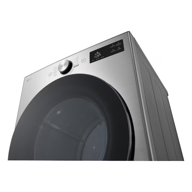 LG 5.0 cu. ft. Mega Capacity Smart Front Load Washer with TurboWash® 360° and AI Sensing WM5800HVA - Scratch & Dent (Minor) and LG 7.4-cu ft Stackable Vented Electric Dryer with Steam Cycle in Graphite Steel DLEX5800V - Scratch & Dent (Minor)