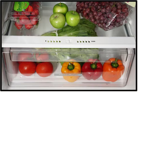 Premium Levella 10.0-cu ft Counter-Depth 23.7-in Wide Top-Freezer Refrigerator in White PRN10150HW - Scratch & Dent (Major)