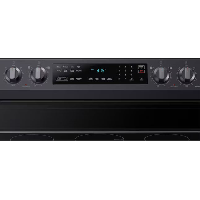 Samsung 6.3 cu. ft. Smart Freestanding Electric Range with No-Preheat Air Fry & Convection in Stainless Steel 25SD116 - NE63A6511SS - Scratch & Dent - Moderate