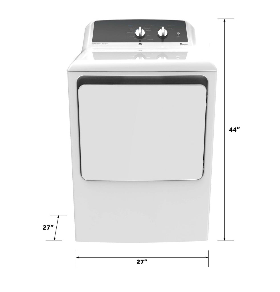 Pictures of GE 6.2 cu. ft. Capacity Gas Dryer with Up To 120 ft. Venting GTX52GASPWB - New In Box - Neu Appliance Outlet - Discount Appliance Outlet in Austin, Tx