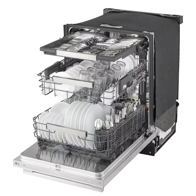 LG Top Control Smart Built-In Stainless Steel Tub Dishwasher with 3rd Rack, 1 Hour Wash & Dry Cycle and 42dBA 251315SD1148 - LDNTH753S - Scratch & Dent (Moderate)