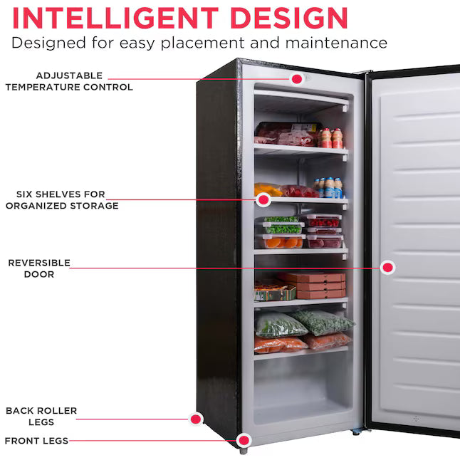 Frigidaire 6.5-cu ft Garage Ready Upright Freezer in Stainless Steel EFRF698 - Open Box