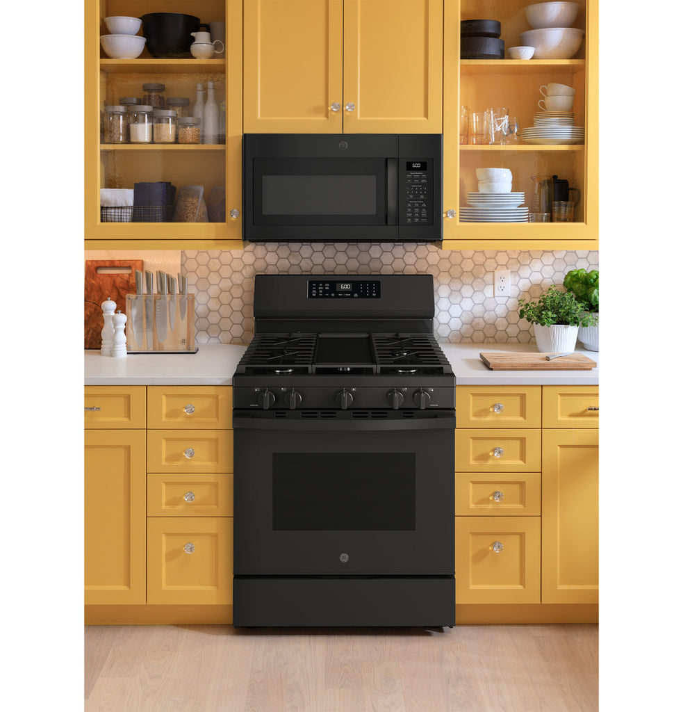 Pictures of GE® 30" Free-Standing Gas Convection Range with No Preheat Air Fry and EasyWash™ Oven Tray GGF600AVBB - New in Box - Neu Appliance Outlet - Discount Appliance Outlet in Austin, Tx