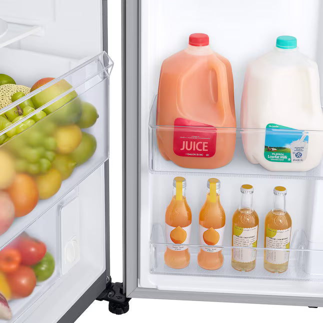 Samsung 26.7 cu. ft. Standard Depth Smart Side by Side Refrigerator in Stainless Steel with Family Hub 310104CR12822 - RS27T5561SR - Scratch & Dent (Minor)