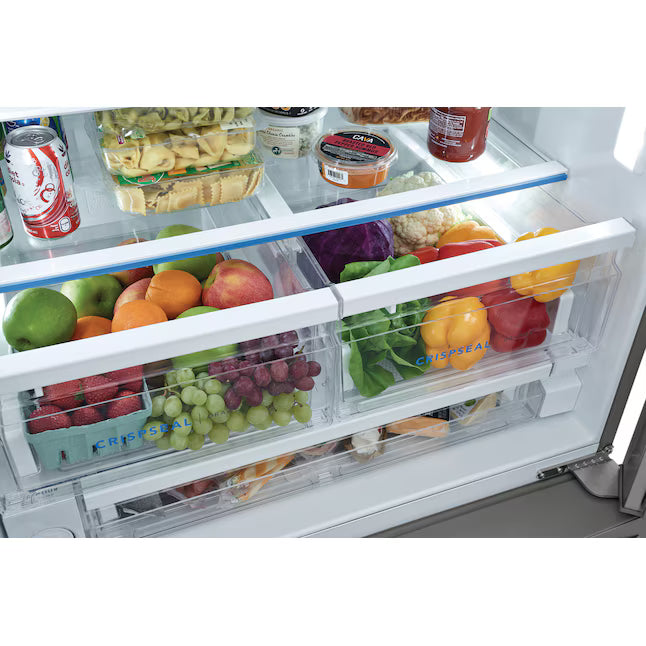 Frigidaire 27.8 cu. ft. 3 Door French Door Refrigerator with Exterior Water and Ice Dispenser 22136SD341 - FRFS2823AS - Scratch & Dent (Moderate)