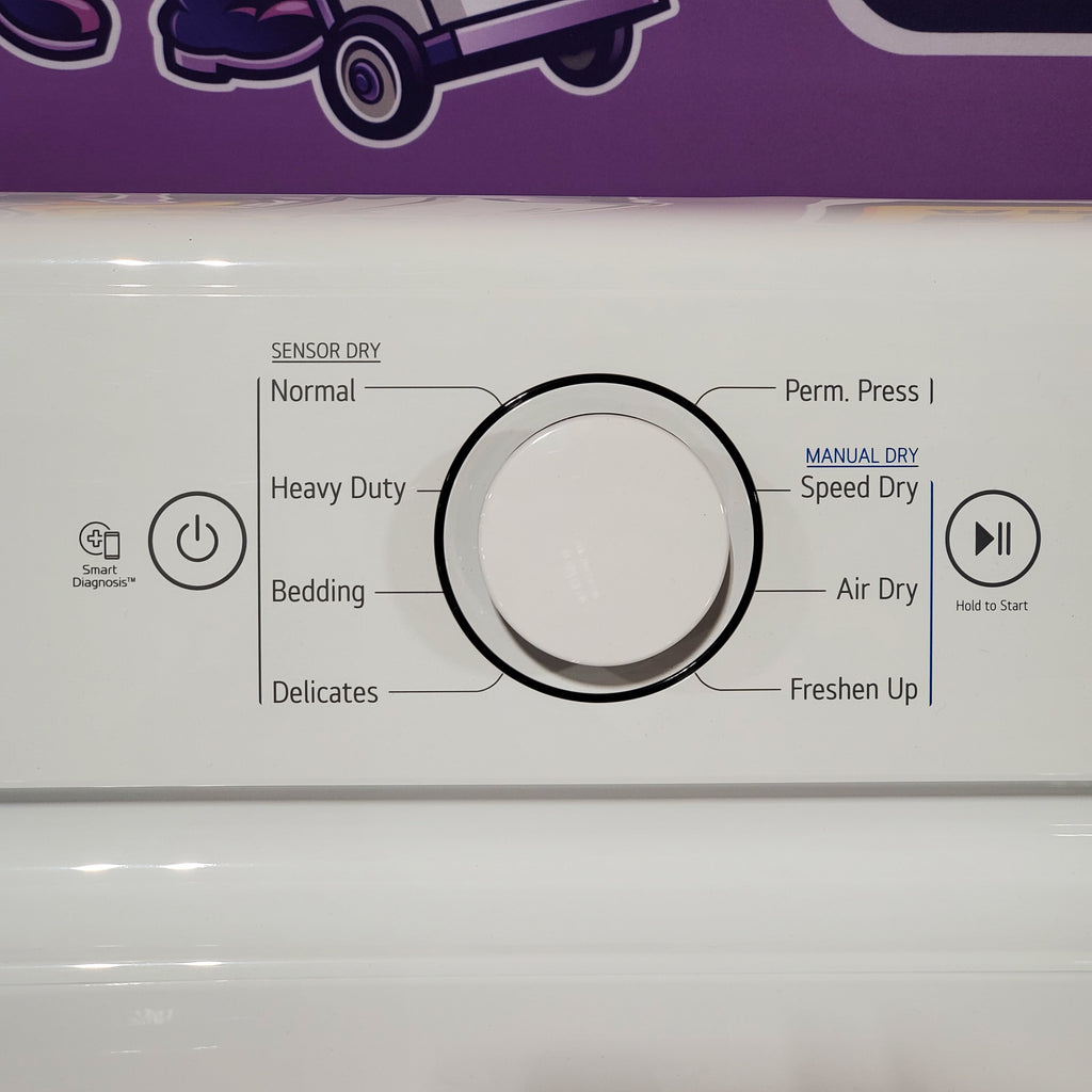 LG 7.3 cu. ft. Ultra Large High Efficiency Electric Dryer in White 24SD04 - DLE7000W - Scratch & Dent (Minor)