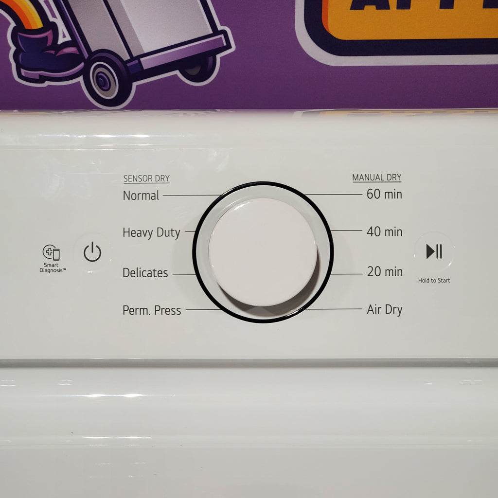 Pictures of LG 7.3 Cu. Ft. Electric Rear Control Ultra Large Capacity Dryer in White with Sensor Dry 6SD69 - DLE6100W - Open Box - Neu Appliance Outlet - Discount Appliance Outlet in Austin, Tx