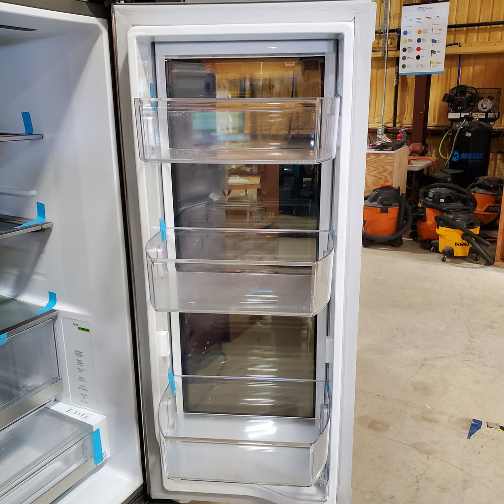 LG 26 cu. ft. Counter-Depth French Door Refrigerator in Stainless Steel with Mirror InstaView™ 3SD917 - LRYKC2606S - Scratch & Dent (Minor)