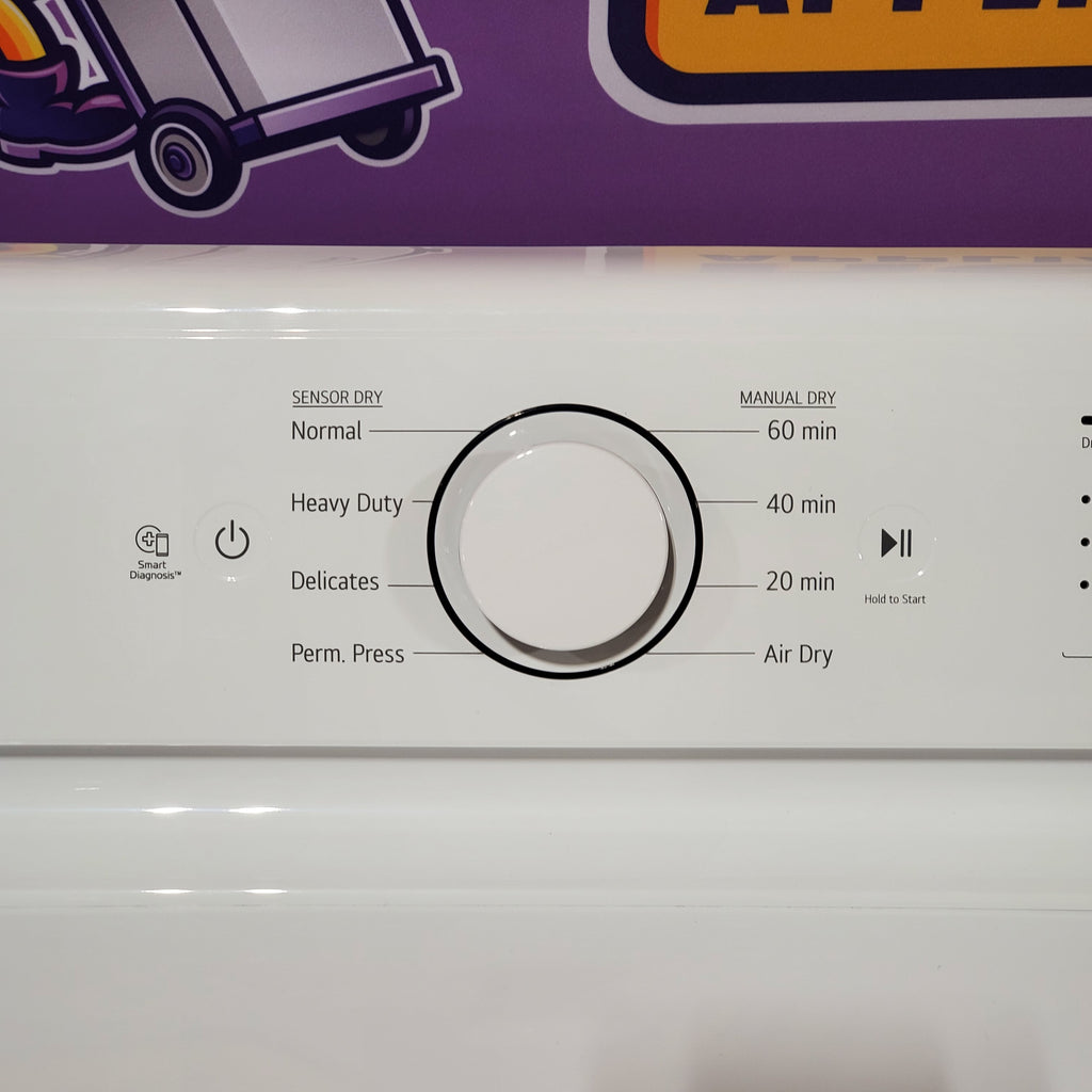 Pictures of LG 7.3 Cu. Ft. Electric Rear Control Ultra Large Capacity Dryer in White with Sensor Dry 21SD019 - DLE6100W - Open Box - Neu Appliance Outlet - Discount Appliance Outlet in Austin, Tx