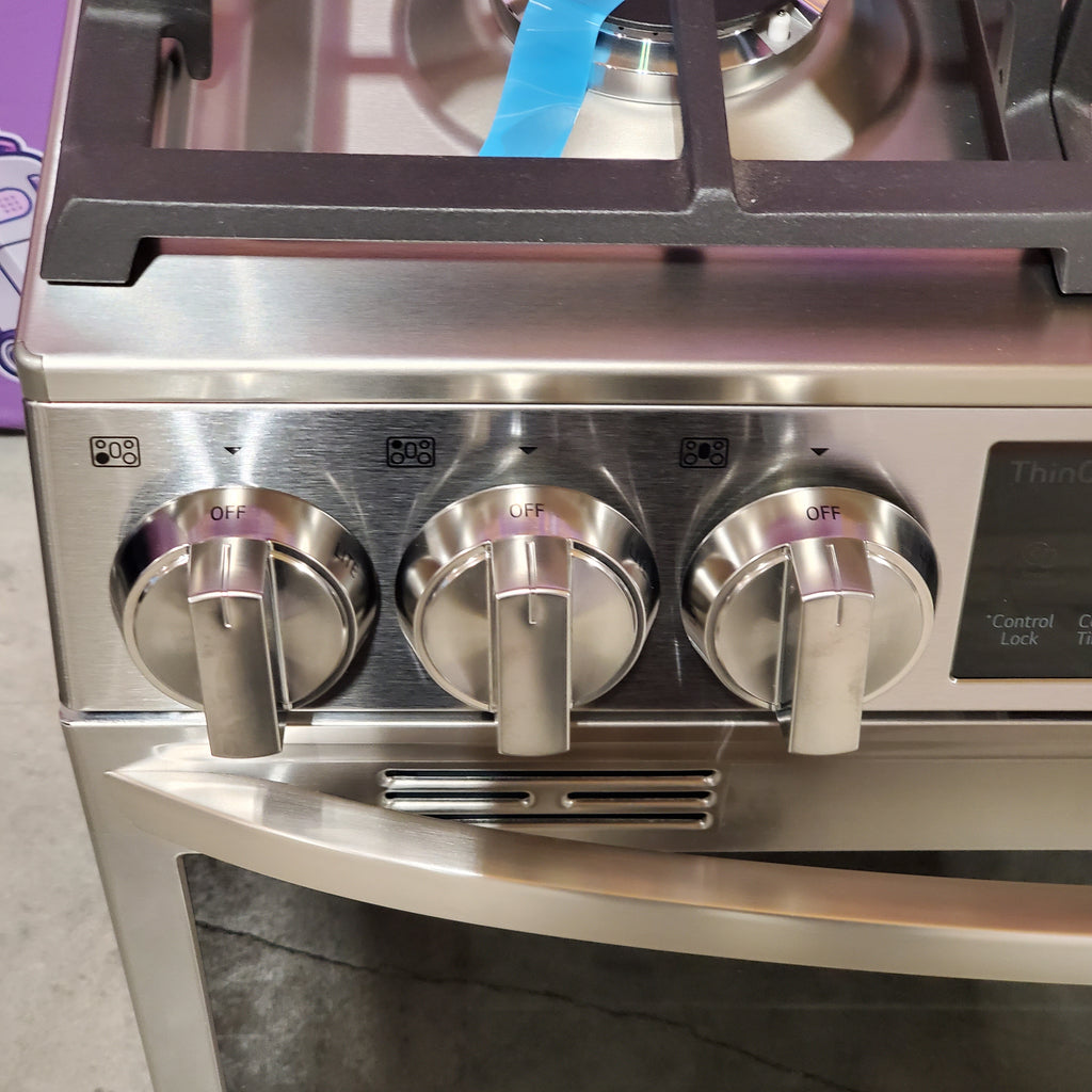 Pictures of LG 6.3 cu ft. Smart wi-fi Enabled ProBake Convection® InstaView® Gas Slide-In Range with Air Fry in Print Proof Stainless Steel 10SD34 - LSGL6335F - Open Box - Neu Appliance Outlet - Discount Appliance Outlet in Austin, Tx