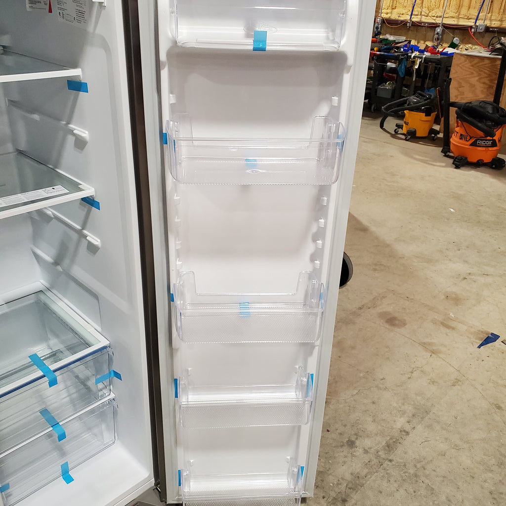 Frigidaire 25.6-cu ft ENERGY STAR Side-by-Side Refrigerator with Ice Maker in Fingerprint Resistant Stainless Steel 3SD766 - FRSS26L3AF - Open Box
