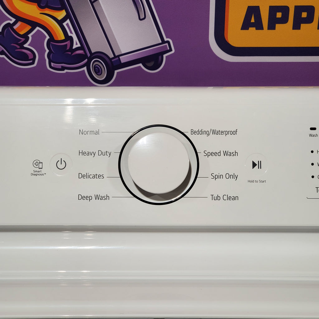 Pictures of LG 4.1 Cu Ft Agitator Top-Load Washer with 4 Way Agitator and TurboDrum Technology in White 25SD114 - WT6105CW - Scratch & Dent (Minor) - Neu Appliance Outlet - Discount Appliance Outlet in Austin, Tx