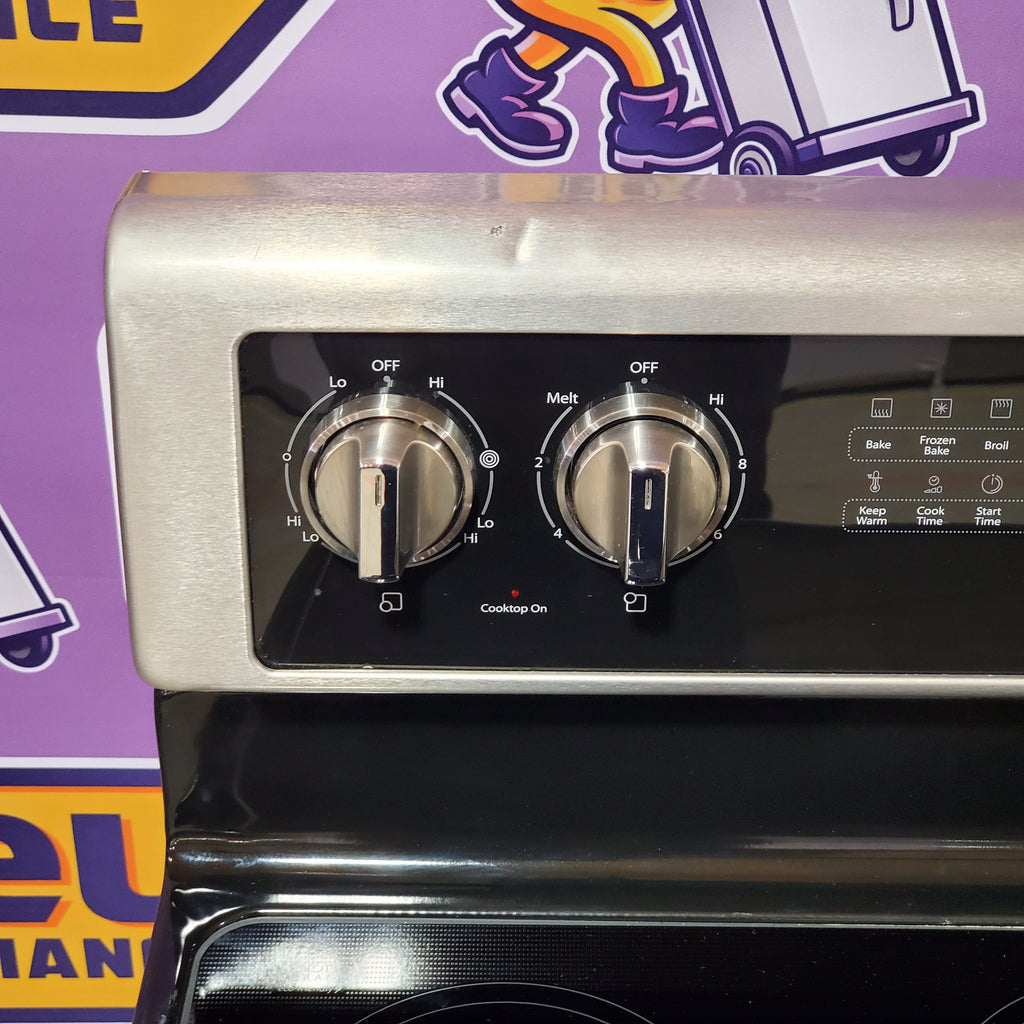 Pictures of Whirlpool Fingerprint Resistant Stainless Steel Glass Top 30 In. 5 Burner Electric 6.4 Cu. Ft. Freestanding Range with True Convection Cooking 1CR02164 - WFE770H0FZ - Certified Refurbished - Neu Appliance Outlet - Discount Appliance Outlet in Austin, Tx