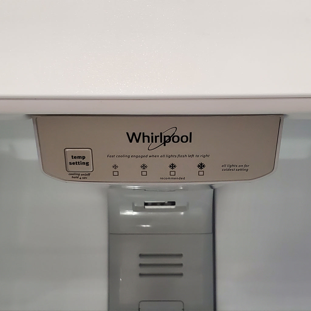 Whirlpool 33" Wide Top Freezer 20.5 cu ft Refrigerator with Ice Maker and Frameless Glass Shelves and Flexi-Slide Bin 3SD862 - WRT311FZDW - Scratch & Dent (Minor)