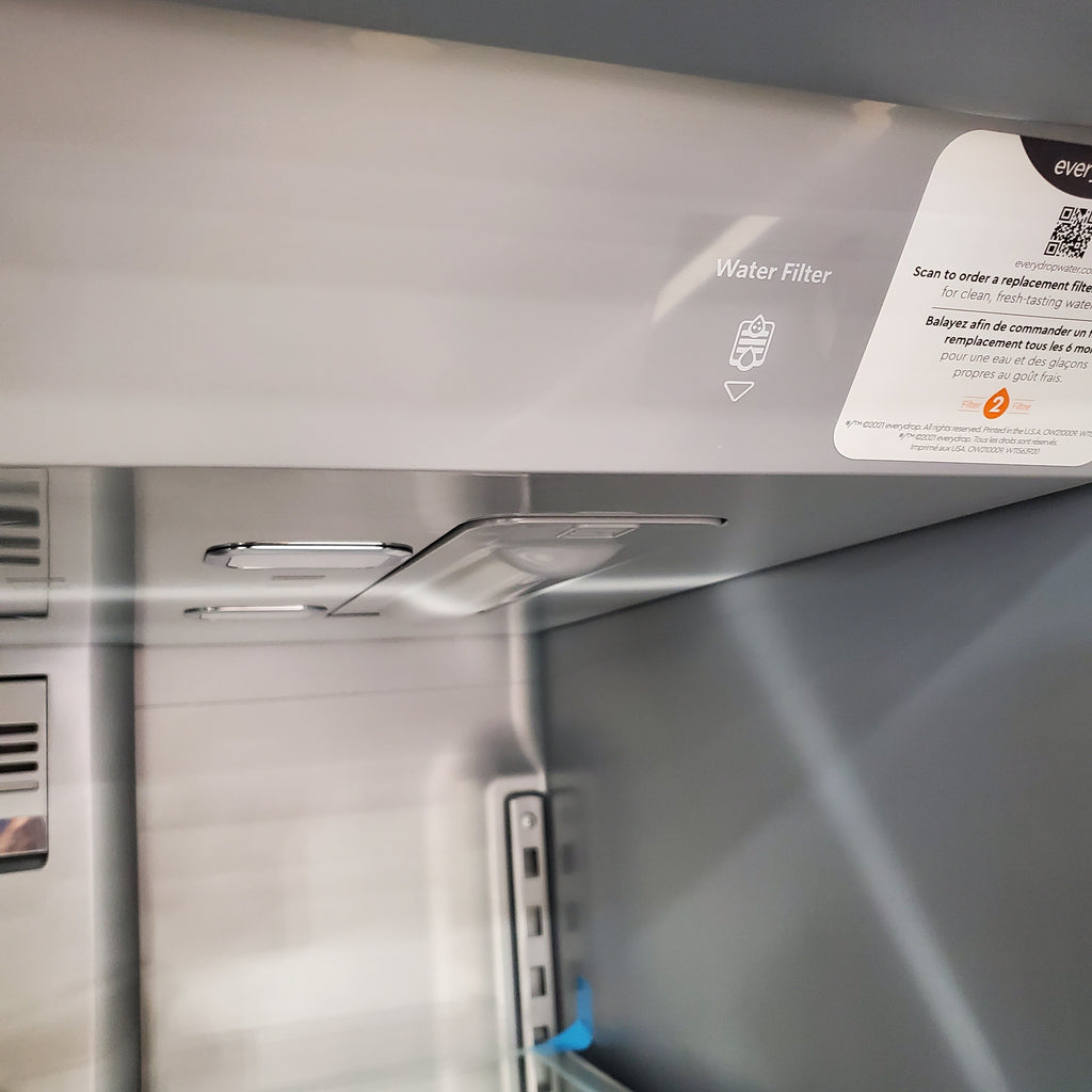 Pictures of KitchenAid PrintShield Stainless 26.2 Cu. Ft. Multi-Door French Door Refrigerator with Platinum Interior and FreshChill™ Full-Width Refrigerated Drawer 3SD859 - KRMF536RPS - Scratch & Dent (Minor) - Neu Appliance Outlet - Discount Appliance Outlet in Austin, Tx